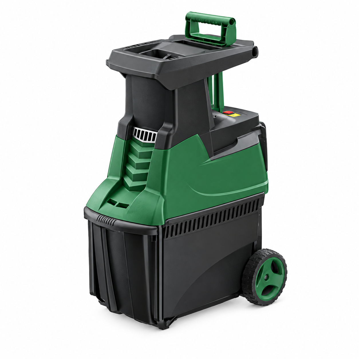 Steflio leiser Gartenhäcksler mit Turbinenantrieb, 2500 W, 53-Liter-Behälter