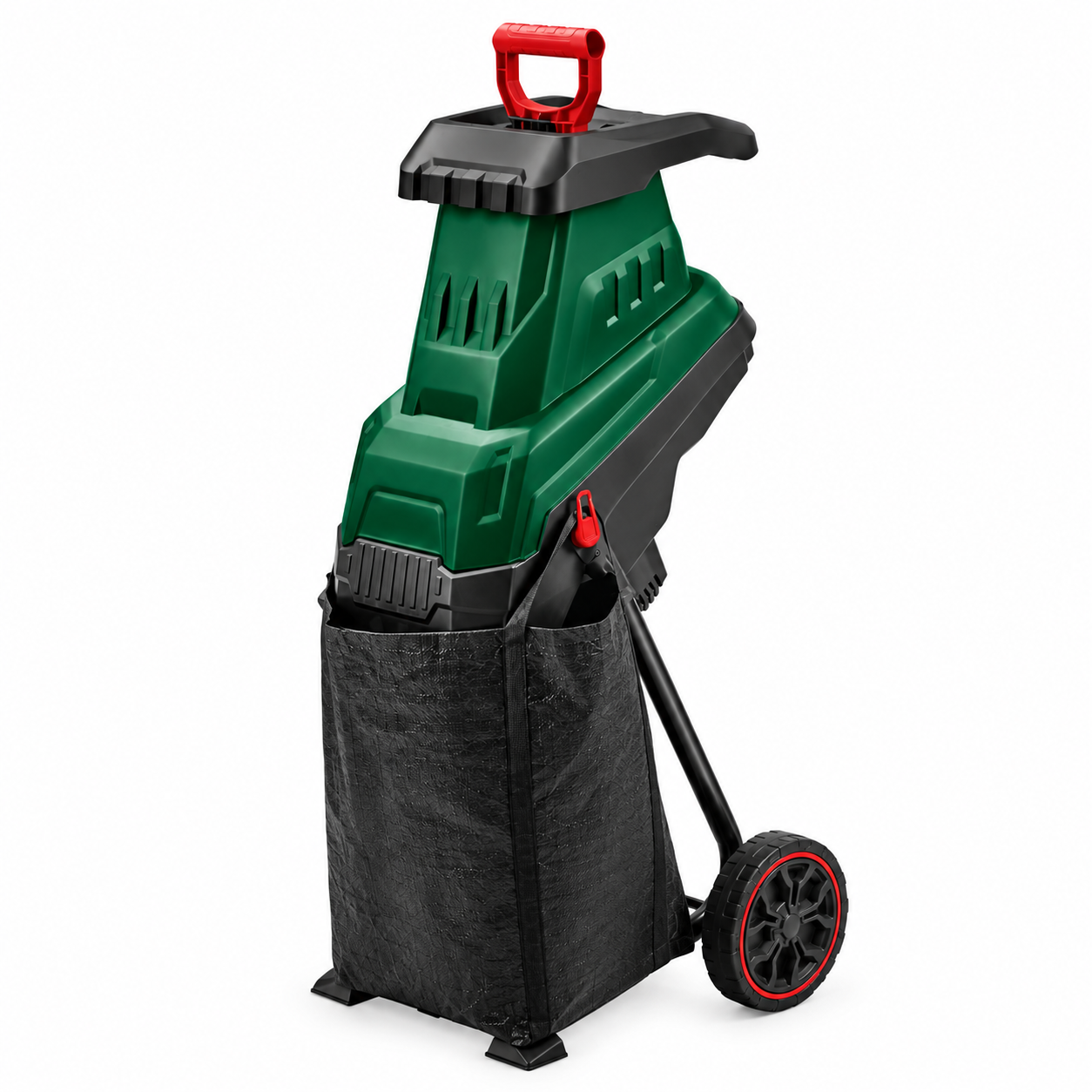 Steflio elektrischer Gartenhäcksler mit Messern, 2400 W, 40-Liter-Behälter