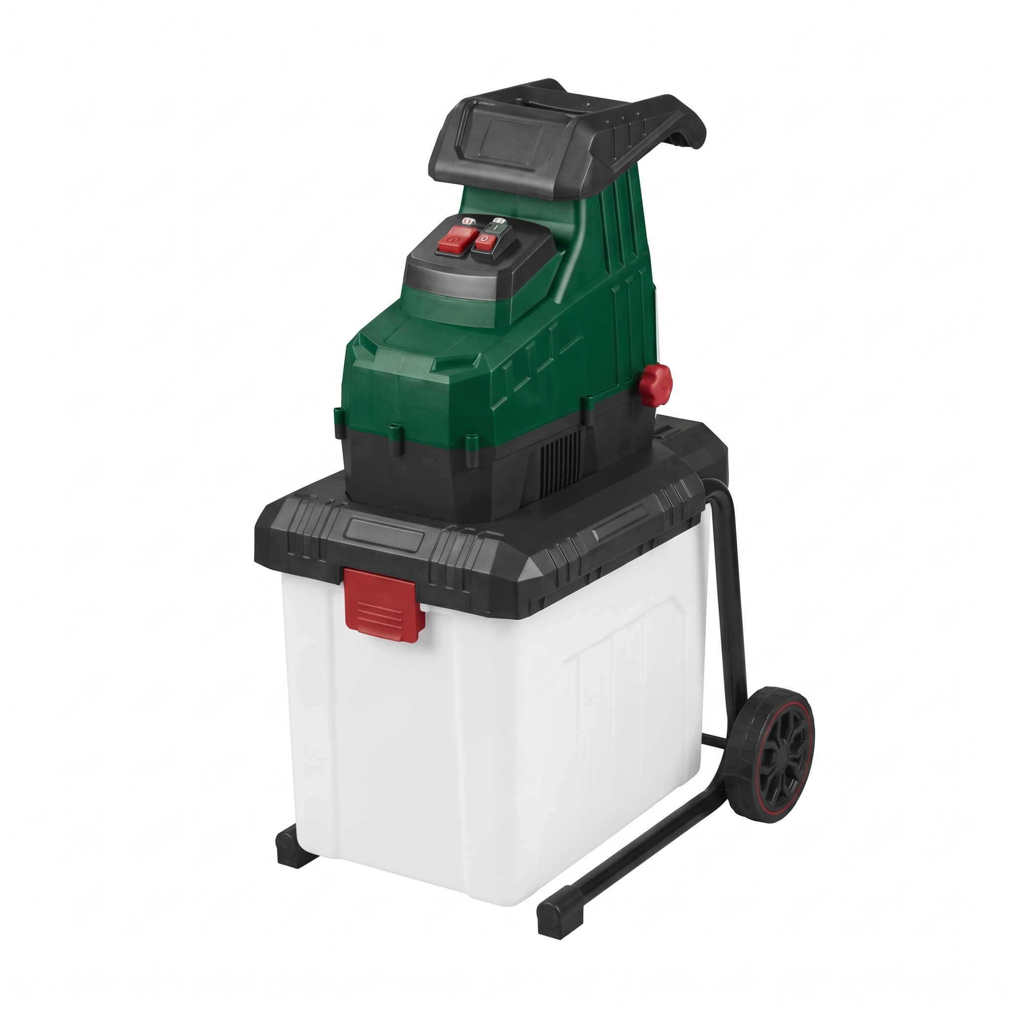 Steflio Gartenhäcksler mit elektrischem Schalldämpfer, 2800 W, mit Walze
