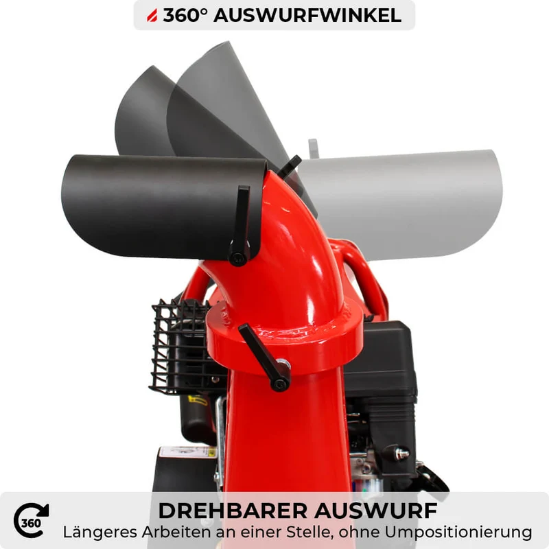 Steflio thermischer Gartenhäcksler, 196 ccm, 100 mm, Holz, Äste Ansicht