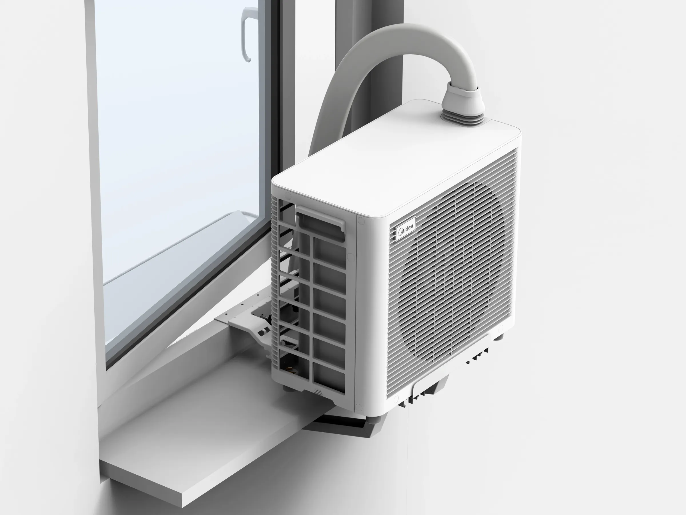 Midea Portasplit Mobiles Split-Klimagerät Inverter 12000 BTU Weiß Ansicht