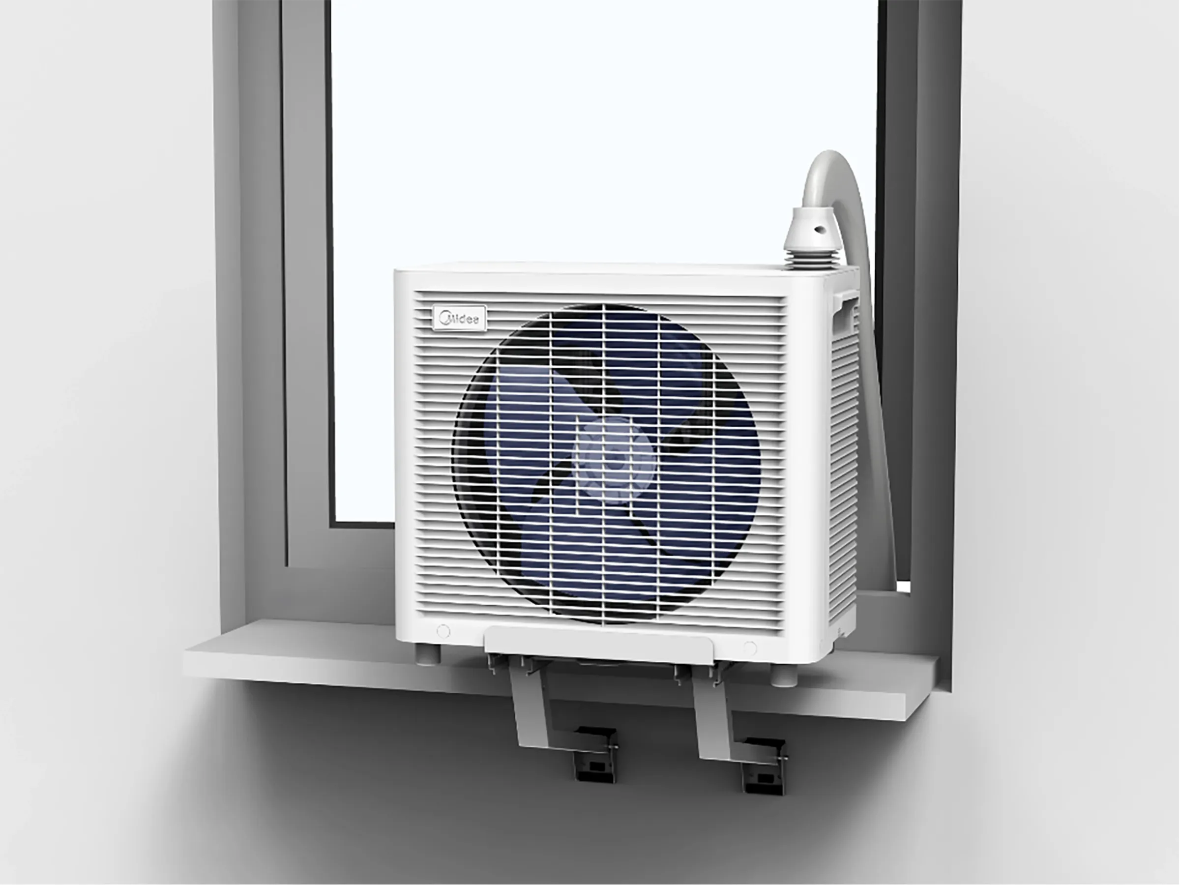 Midea Portasplit Mobiles Split-Klimagerät Inverter 12000 BTU Weiß Ansicht