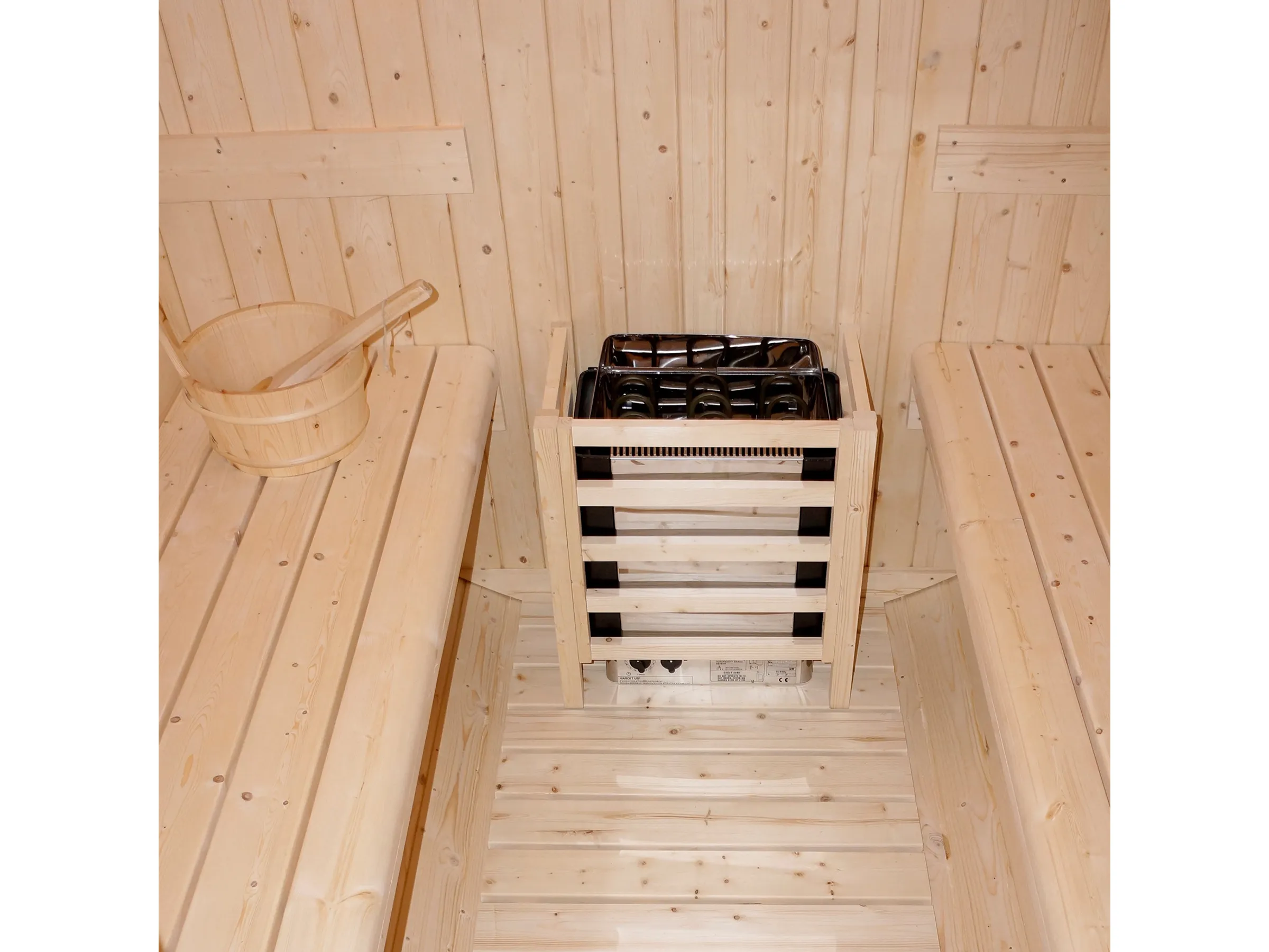 Home Deluxe Fasssauna Lahti Deluxe L mit 8 kW Ofen für 4 Personen Ansicht