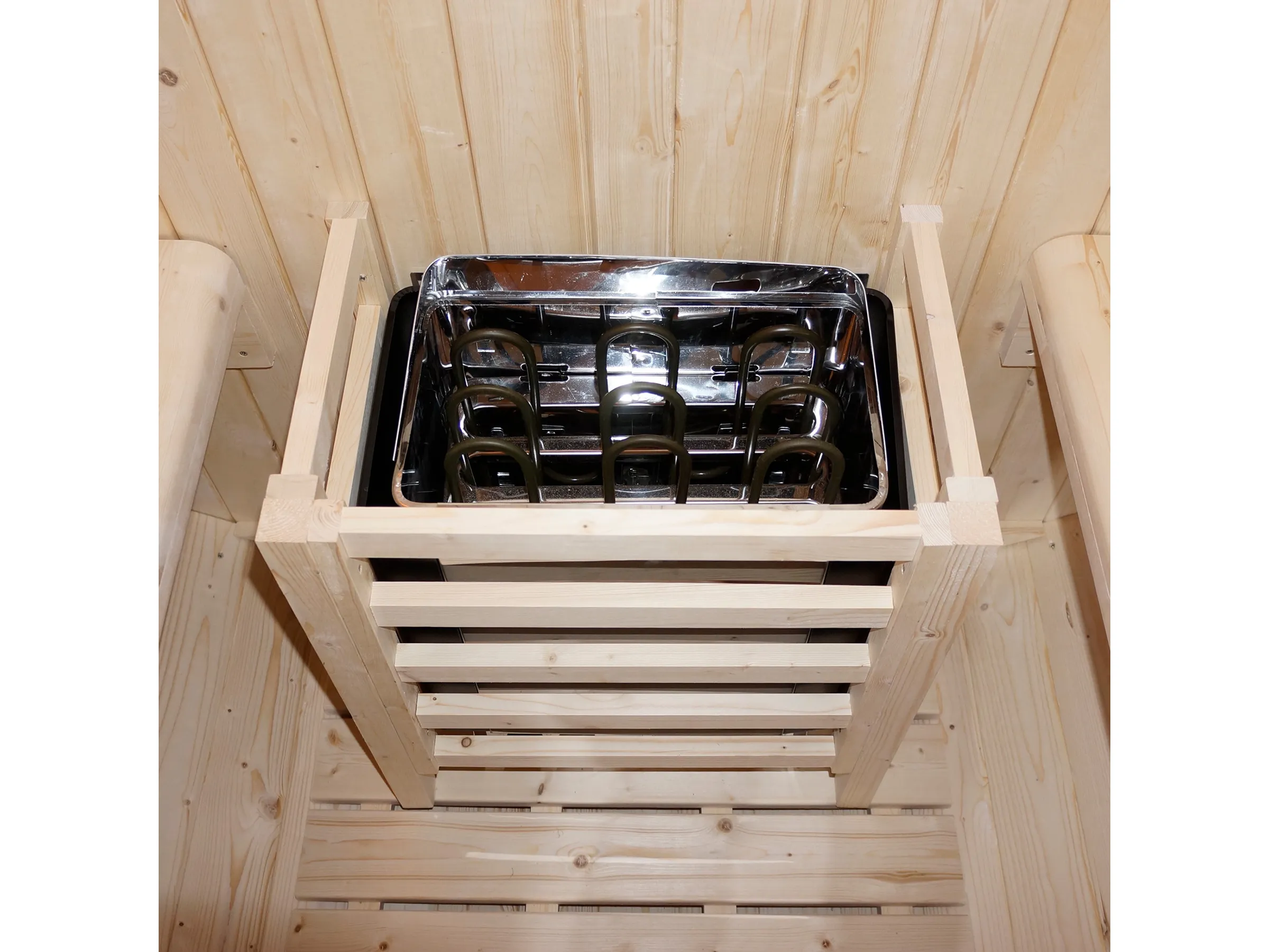 Home Deluxe Fasssauna Lahti Deluxe L mit 8 kW Ofen für 4 Personen Ansicht