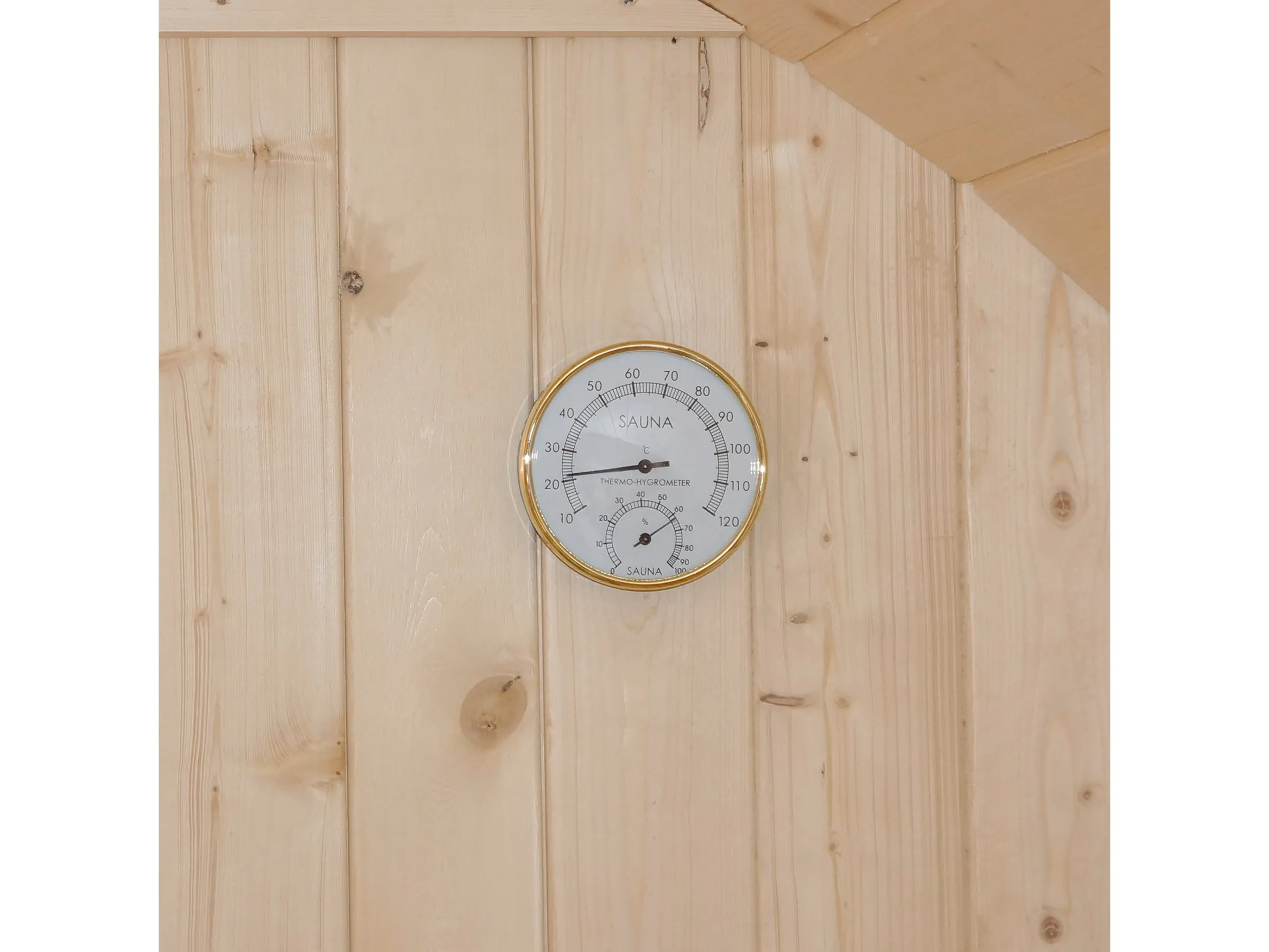 Home Deluxe Fasssauna Lahti Deluxe L mit 8 kW Ofen für 4 Personen Ansicht