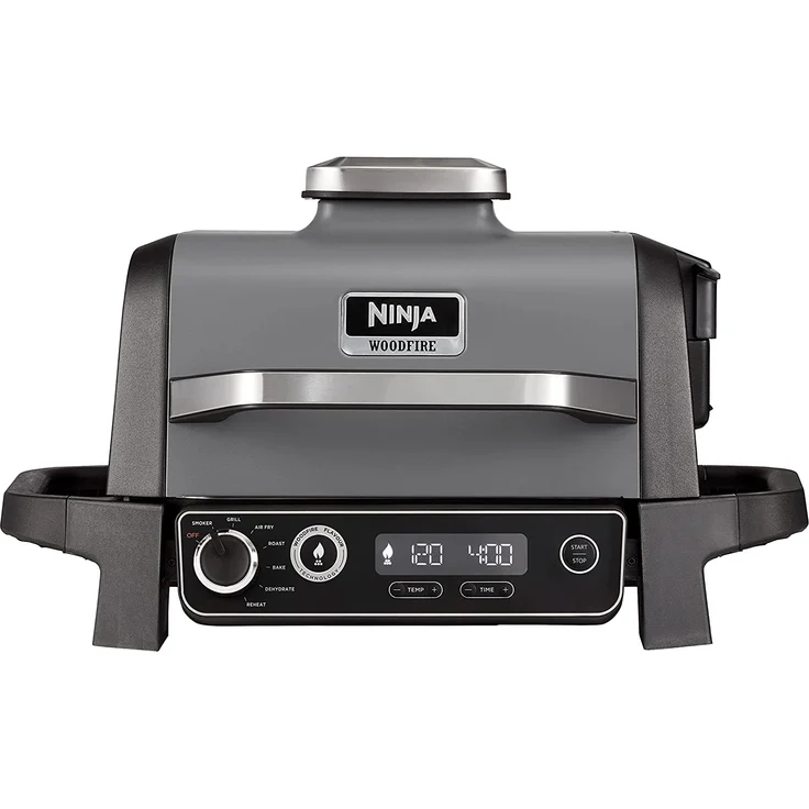 Ninja Woodfire Elektrischer Outdoor Grill und Smoker OG701DE Grau